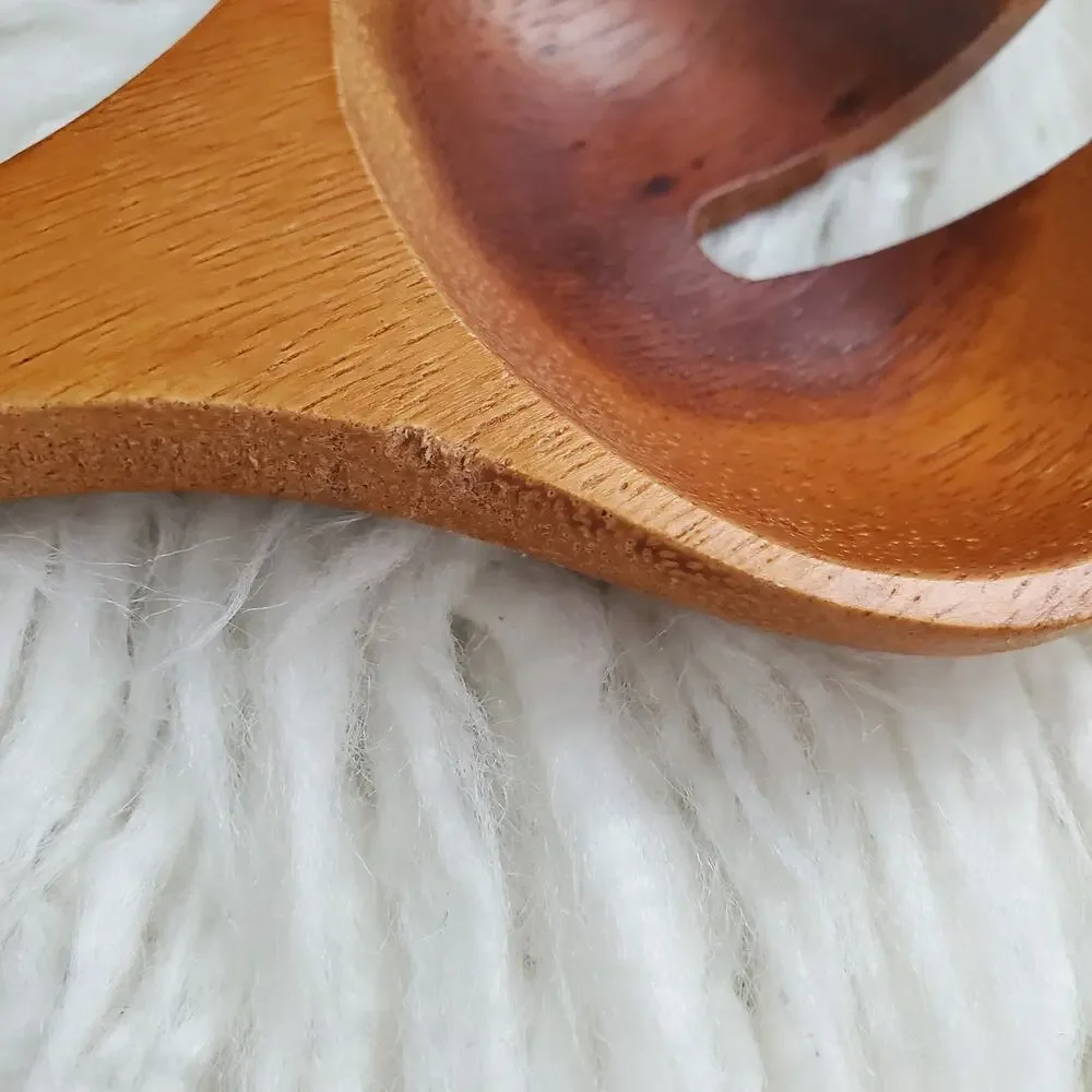 Wooden Wide Salad Serving Spoon Set of 2